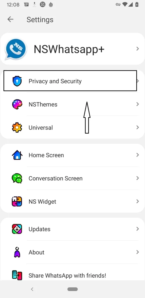 NS Whatsapp Privacy setting 