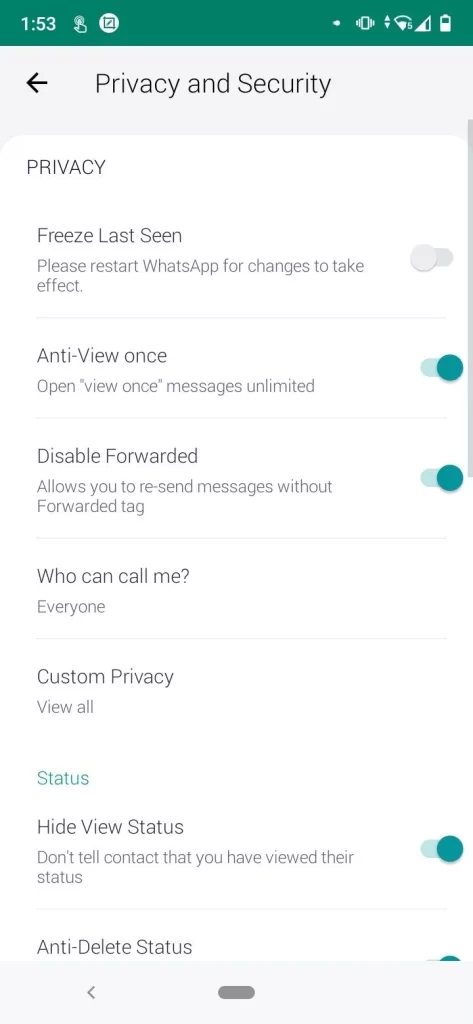 Whatsapp Plus Privacy