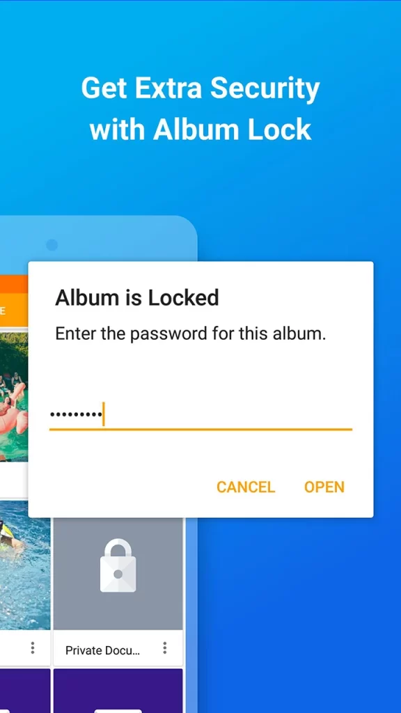 Get Extra security with album lock 
