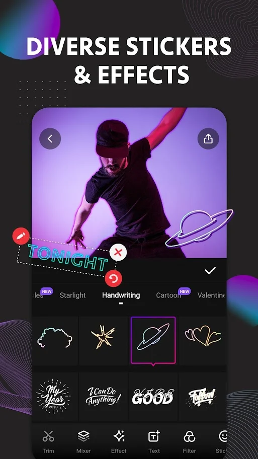 Diverse Stickers and Effects 