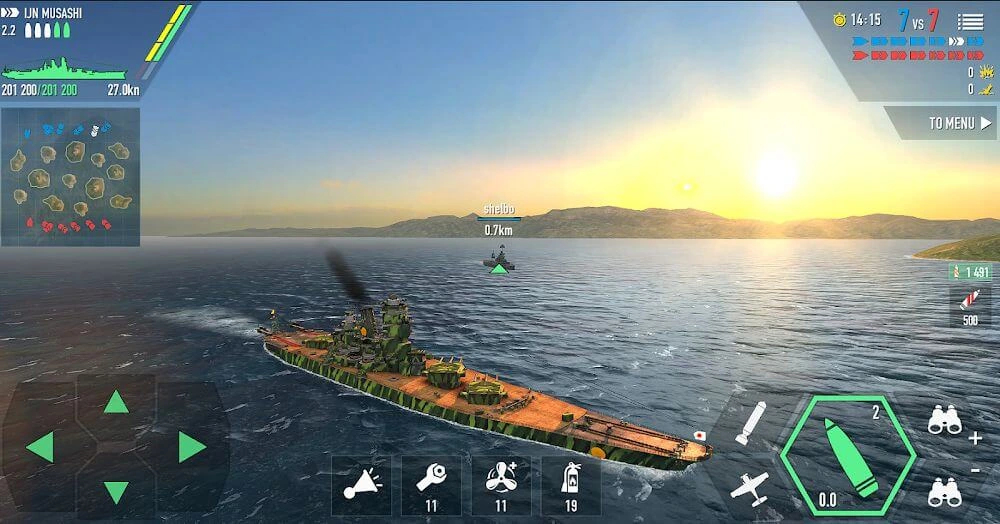 Battle Of Warships Mod APK Controls 